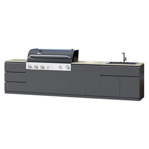 5 fuochi a Gas naturale barbecue griglia girarrosto <span class=keywords><strong>in</strong></span> <span class=keywords><strong>vetro</strong></span> temperato <span class=keywords><strong>in</strong></span> alluminio inox lavandino per mobili da giardino accessorio per uso esterno - Product Image 1