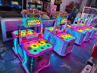 Machine de jeu de pêche aux souris double joueur pour enfants, à monnayeur, pour divertissement commercial, avec têtes de souris et de grenouilles, et fonction marteau