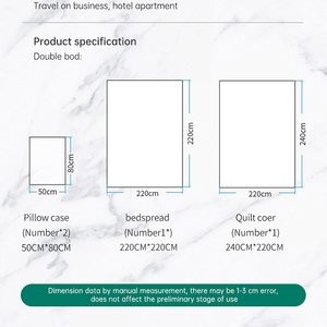 Ensemble de draps, taies d'oreiller et serviettes jetables, taille standard, blancs, doux, respirants, imperméables, portables, en non-tissé, matériau SMS - Product Image 3