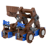 MOC5092 Véhicule de lancer de pierres médiéval militaire, soldats compatibles, briques DIY, jouets de construction éducatifs pour enfants
