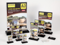 Support de menu Kejea, support publicitaire pour cartes de visite, support de présentation de table transparent en forme de T, format A4 A5
