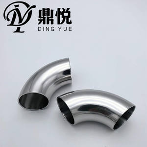 Coude sanitaire soudé en acier inoxydable 304 à installation rapide, 90 degrés, poli miroir, raccords de tuyauterie externes et internes pour tuyaux - Product Image 2