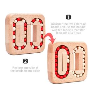 Rompecabezas de Madera con Cuentas de Colores, <span class=keywords><strong>Juego</strong></span> de Lógica para Niños y Adultos, Juguete Educativo Montessori - Product Image 4