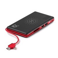 Nuevo modelo integrado en cable 3 en 1 10000mAh bancos de energía de carga inalámbricos multifuncionales para iPhone 11