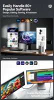 Mini PC PG400X con AMD Ryzen AI Max+395 de 16 Núcleos, 128GB DDR5 GDDR5X, 1TB SSD+HDD, Radeon 8060S 10G/2.5G, Doble NIC, WiFi7 e IA