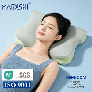 Oreiller en mousse à mémoire de forme tricotée OEKO-TEX non toxique WJ-2169, soutien cervical réglable pour soulager les douleurs cervicales, idéal pour le dos, le côté, l'hôtellerie et les soins infirmiers - Product Image 6