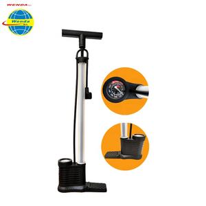 WENDA Pompe à pied en plastique transparent <span class=keywords><strong>Schrader</strong></span> <span class=keywords><strong>Presta</strong></span> pour pneu de vélo Gonfleur avec jauge - Product Image 1