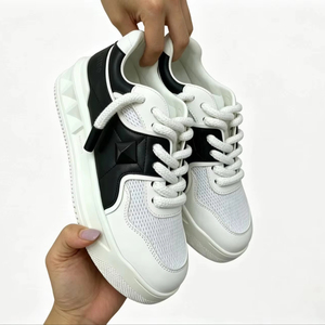 Zapatos Casuales Blancos de Diseño de Lujo para Hombre, Deportivos, Transpirables, con Cordones, que Aumentan la Altura, con Amortiguación Suave - Product Image 1