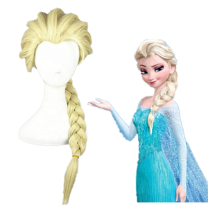 Parrucca Sintetica di Alta Qualità per Cosplay di <span class=keywords><strong>Elsa</strong></span>, Lunghezza Media 50cm, Densità 100%, per Feste di Halloween - Product Image 1