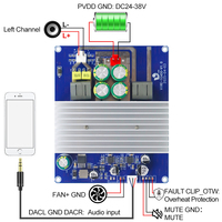 VIRE-Carte d'amplificateur de basse haute puissance 400W Audio numérique DIY Home Audio Sound TPA3251 Module d'amplificateur mono canal classe D