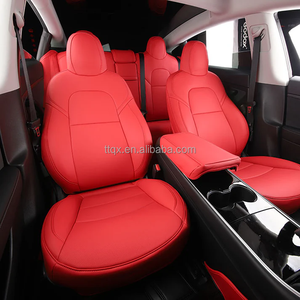 ชุดหุ้มเบาะรถยนต์แบบสั่งทำพิเศษสำหรับ Tesla Model 3/Y/S/X วัสดุ PVC ระบายอากาศได้ดี กันน้ำ หนัง Napa คุณภาพสูง ใช้ได้ทุกฤดู - Product Image 5