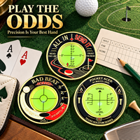 Niveau à bulle double face OEM pour lecteur de green de golf, conception personnalisée, aide au putting en métal pour cadeaux de tournoi de club, directement de l'usine