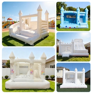 Kids White Moon Inflatable Moonwalk Water <strong>Jumper</strong> Bouncer Bouncy Castle Jumping Commercial Bounce House Party Rentals - Product Image 4