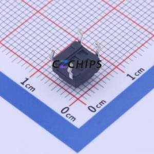 KAN0616-0501B-CL15 Tactile Switch Through hole Component THT,6x6mm Switch Single Pole Single Throw Round Button Through Hole 6mm - Product Image 2