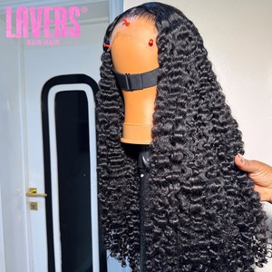 วิกผมหยิกแบบอินเดียพม่า ขนาด 10-40 นิ้ว ความหนาแน่น 250% แบบลอนลึก 13x6 วิกผมแท้แบบลอนลึกโปร่งใส วิกผมลูกไม้ด้านหน้า - Product Image 3