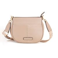 Sacs demi-lune personnalisés en cuir avec coutures, sacs à bandoulière croisés avec sangle tressée, fermetures éclair durables, sacs pour femmes