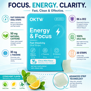 Bandes orales énergisantes en gros Focus Energy avec Alpha GPC, formule de supplément pour la performance sans eau - Product Image 3