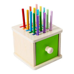 ของเล่นไม้มอนเตสซอรี่อเนกประสงค์ กล่องใส่<span class=keywords><strong>ลูก</strong></span>บอลและเหรียญ ช่วย<span class=keywords><strong>พัฒนา</strong></span><span class=keywords><strong>สมอง</strong></span>เด็กและฝึกการรับรู้สี - Product Image 1