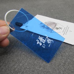 OEM azul verde PVC plástico impresión nombre logotipo Swing precio colgar etiqueta para Jeans - Product Image 2