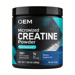 Créatine monohydrate micronisée en poudre OEM ODM, sans arôme, complément pré-entraînement pour la musculation et l'entraînement en force - Product Image 1