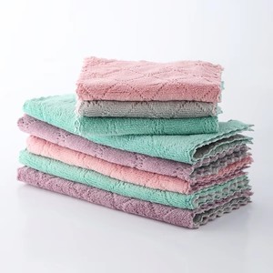 Chiffons de cuisine, torchons, lavables en machine, en microfibre corail, super absorbants, chiffons de nettoyage en microfibre corail - Product Image 1