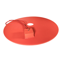 Tapis de coussin chauffant rond flexible 200 degrés Celsius maximum 220v 30W 3 contrôleur de température à l'échelle adhésive