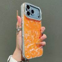 Coque de téléphone portable antichoc rigide avec strass et perles brillantes DIY, MOQ 500, pour iPhone 14 15 16 17 Pro Max