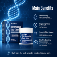 Crème visage à l'oligopeptide EGF WANXI Private Label 50ml, hydratante, réparatrice, lissante, ensemble de soins de la peau OEM/ODM/ODM