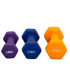 Set di manubri per esercizi Fitness in gomma esadecimali in gomma Set manubri - Product Image 2