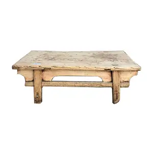 Chinese recycled wood rustic dining table living room furniture antique reclaimed furniture kang table