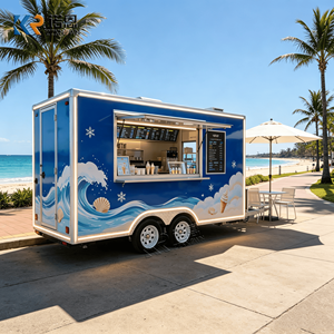 Carrito de Té de Burbujas, Carrito de Bebidas, Carrito de Jugos Móvil, Remolque de Café, Camión de Comida, Remolque de Comida para Negocios de Catering Comercial, Armarios para Remolques de Comida - Product Image 1
