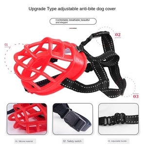 Bozal de silicona suave para perros, bozales de cesta transpirables para perros pequeños, medianos y grandes, para dejar de morder, bozal para masticar perros - Product Image 4