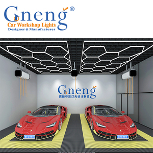 3m*4.8m Deformable Led <strong>Hex</strong> Lamp Hanging Hexagon Detailing Led Lighting Modular Hexagon Ceiling Garage <strong>Light</strong> - Product Image 2