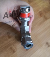 Vanne de sécurité proportionnelle à réduction de pression, à ressort réglable, en acier inoxydable 316L, avec raccord à double ferrule