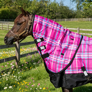<span class=keywords><strong>Couverture</strong></span> pour cheval imperméable et résistante aux déchirures 1200D, respirante et isolante, anti-friction, ajustement parfait, pour le froid - Product Image 1