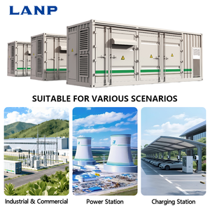 Contenedor de Almacenamiento de Baterías de Litio BESS de 100Kwh, 200Kwh, 500Kw, 1MW, Sistema de Almacenamiento de Energía <span class=keywords><strong>Solar</strong></span> ESS para Uso Industrial en Plantas de Energía - Product Image 2