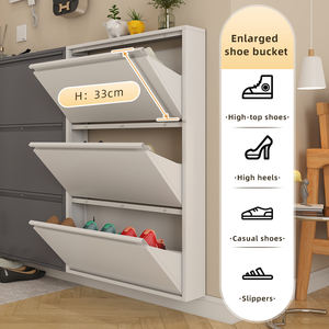 Living Room Furniture 3/4 Layer Shoe Rack with Anti-rust Surface Customizable Modern Shoe <b>Cabinet</b> for Home or Hotel Furniture - Product Image 2