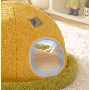 새로운 도착 애완 동물 침대 하우스 햄스터 기니피그 따뜻한 UFO 모양 면 둥지 작은 동물 침대 고양이 침대 - Product Image 3