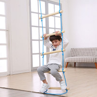 Escalera de Escalada ROPECUBE, Escalera Colgante para Entrenamiento Sensorial, Ejercicio Vestibular, Juguete para Pista de Obstáculos en Interiores y Exteriores
