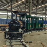 Train électrique en métal éducatif pour l'utilisation de jardin Système de piste et de roue reconfigurable Équipement de jeu en plein air