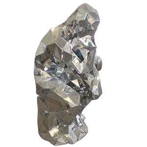 大きなステンレス鋼思考男彫刻金属男彫刻像 - Product Image 2