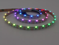 Bande lumineuse led rgb 3535 adressable, lumière numérique, étanche, couleur changeante, vue latérale, 1-5 M