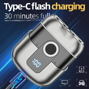 Mini Rotary Twin Blade Electric <strong>Shaver</strong> for Men Portable Waterproof <strong>Face</strong> <strong>Shaver</strong> with Type-C Charging Household &amp; Outdoor Use - Product Image 5