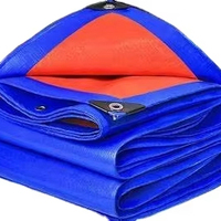Bâche en PE imperméable d'usine avec œillets, auvent bleu orange, bâche en PE pour toit