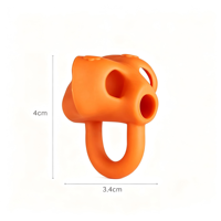 Aide à l'écriture en silicone pour enfants, prise ergonomique en plastique souple, outil de correction des doigts, stylo de correction confortable, clip d'écriture