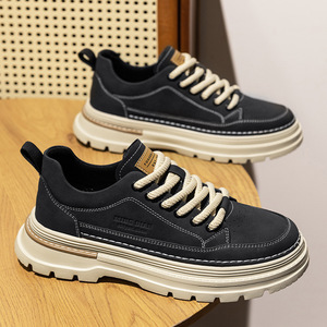 <span class=keywords><strong>รองเท้า</strong></span>ผ้าใบลำลองอเนกประสงค์สไตล์อเมริกันแบบโลว์ท็อป <span class=keywords><strong>รองเท้า</strong></span>กีฬาผู้ชายสไตล์เรโทร พื้นหนา <span class=keywords><strong>รองเท้า</strong></span>ไบค์เกอร์ ดีไซน์เรียบหรู ทันสมัย - Product Image 4