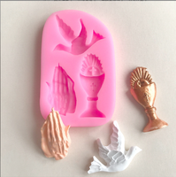 Trophée Paix Colombes Clap Silicone Moule Fondant Gâteau Jante Décoration Chocolat Moule