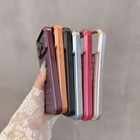 Coque de téléphone en métal antidérapante à motif quadrillé pour iPhone 18 Pro Max 17 16 15 14 13, applicable en transfrontière