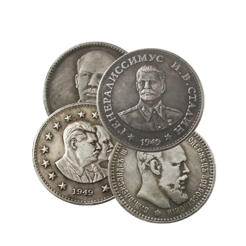 공장 직접 골동품 공예품, 구리 소재, 다양한 러시아 기념 동전 컬렉션 1949 실버 달러