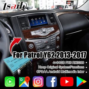 Беспроводной интерфейс CarPlay/Android автомобильный <span class=keywords><strong>gps</strong></span> навигатор для патруля Y62 2014-18 лет мультимедийный видеоинтерфейс поддержка зеркальной связи - Product Image 2